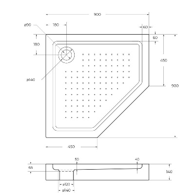 Акриловый поддон BelBagno TRAY-BB-P-90-15-W фото в интернет-магазине Русалия