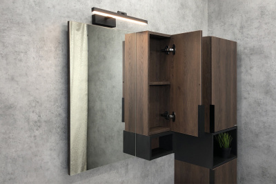 COMFORTY. Зеркало-шкаф "Франкфурт-75" дуб шоколадно-коричневый фото в интернет-магазине Русалия