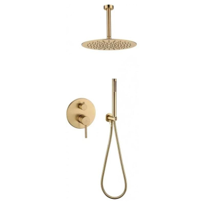 Душевая система встраиваемая (без излива) Grocenberg GB5099MG-4, матовое золото фото в интернет-магазине Русалия