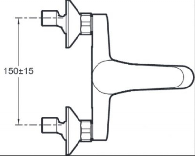 Смеситель для ванны July E16033-4-CP Jacob Delafon фото в интернет-магазине Русалия