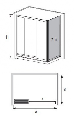 Душевой уголок 110х90 CL-40 RGW фото в интернет-магазине Русалия