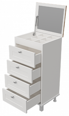 Комод Марта 50 с зеркалом П-Мрт12050-014Я Misty фото в интернет-магазине Русалия