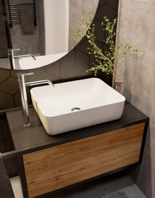 AQM5010 Раковина накладная прямоугольная. 500x390x140 фото в интернет-магазине Русалия