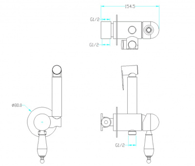 Гигиенический комплект MEDICI Ripresa 434 бронза Boheme фото в интернет-магазине Русалия