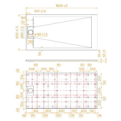 Душевой поддон прямоугольный RGW TUS-W Белый 80x160, стеклокомпозит фото в интернет-магазине Русалия