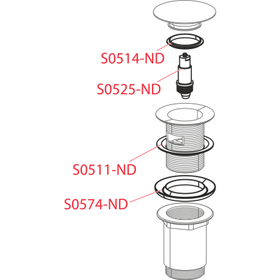 Донный клапан для раковины А392BLACK AlcaPlast фото в интернет-магазине Русалия