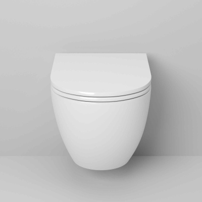 Унитаз подвесной безободковый с сиденьем микролифт GR-4455SQ tornado Grossman фото в интернет-магазине Русалия