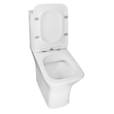 Унитаз безободковый AZ-1038A N Fretta Square с сиденьем микролифт Azario фото в интернет-магазине Русалия