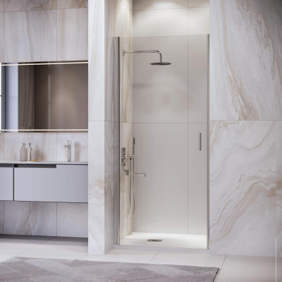 Душевая дверь RGW LE-003 800, стекло прозрачное, профиль хром фото в интернет-магазине Русалия