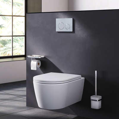 I090151 PrimeFit L, клавиша для инсталляции пластик, хром глянцевый Am.Pm фото в интернет-магазине Русалия