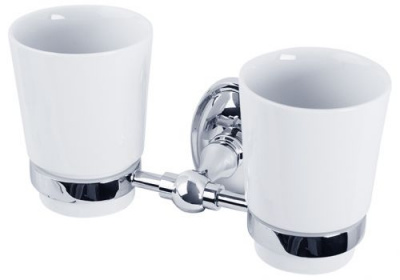 Стакан двойной настенный VR.BNR-7842.СR Bonjour Cromo Veragio фото в интернет-магазине Русалия