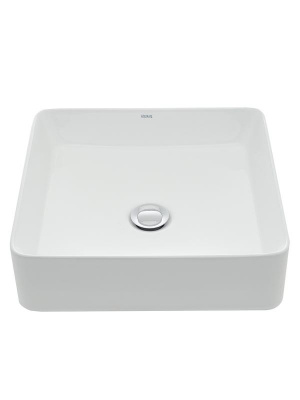 AQM5008 Раковина настольная отдельностоящая прямоугольная. 400*400*110 фото в интернет-магазине Русалия