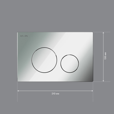 I049051 Pro L, клавиша для инсталляции пневматическая, пластик, глянцевый хром фото в интернет-магазине Русалия