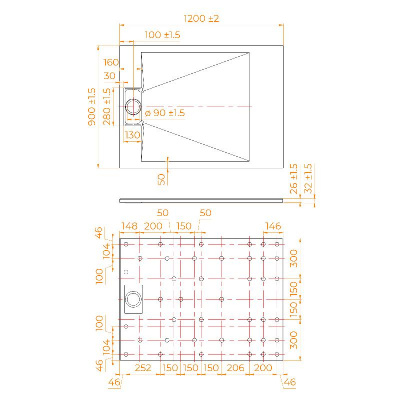 Душевой поддон прямоугольный RGW TUS-W Белый 90x120, стеклокомпозит фото в интернет-магазине Русалия