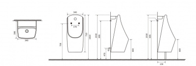 Писсуар CeramaLux x577p фото в интернет-магазине Русалия