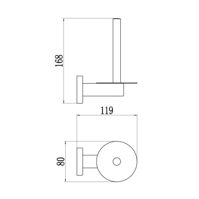 Держатель для туалетной бумаги Savol S-005652H-1, черный фото в интернет-магазине Русалия
