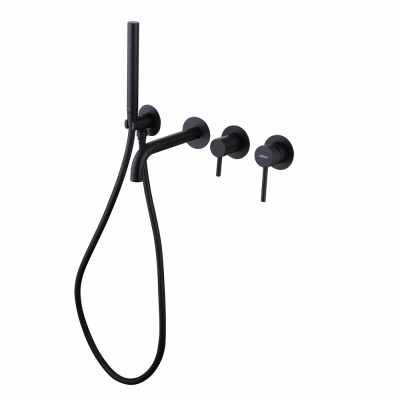 Смеситель ABBER Wasser Kreis AF8130B для ванны скрытого монтажа, черный матовый фото в интернет-магазине Русалия