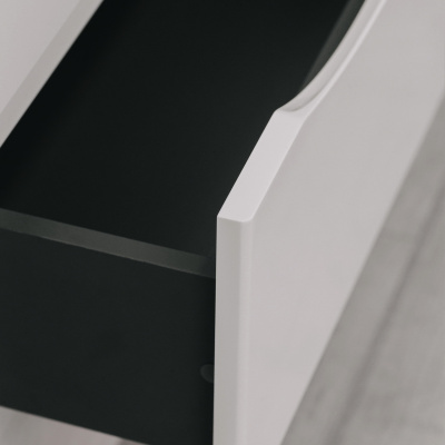 Тумба с раковиной подвесная 60см белая глянцевая BOND Cube T01600-S05W фото в интернет-магазине Русалия