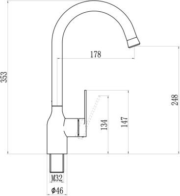 Смеситель для кухонной мойки Savol (S-601816H) фото в интернет-магазине Русалия
