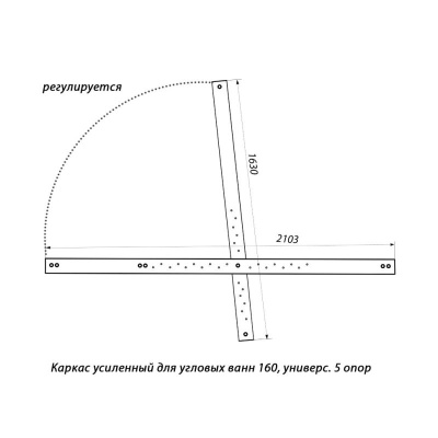 Каркас усиленный для угловых ванн 160, универс. 5 опор Щ0000045066 Тритон фото в интернет-магазине Русалия