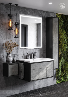 Тумба под раковину AQUATON Уэльс 80 графит 1A267901WA6A0 new фото в интернет-магазине Русалия