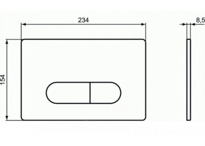 Клавиша смыва R0115AA OLEAS M1, хром Ideal Standard фото в интернет-магазине Русалия