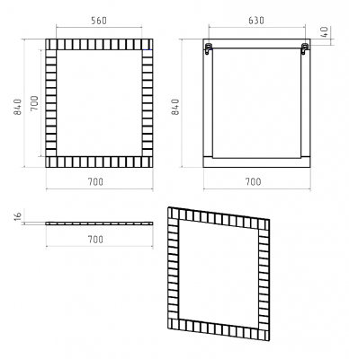 Зеркало Gloster 70 GLOS-02070-48-2 Brevita фото в интернет-магазине Русалия