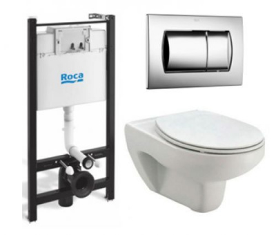 Комплект инсталляция и подвесной унитаз Victoria 893100000 микролифт Roca фото в интернет-магазине Русалия