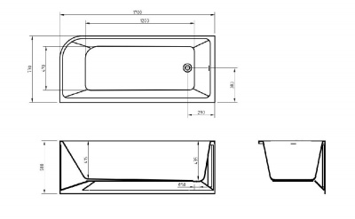 Акриловая ванна BELBAGNO BB712-1700-730-L фото в интернет-магазине Русалия
