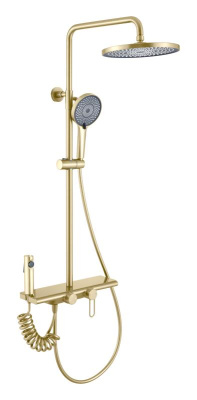 Душевая стойка OLIVE'S KABRERA (4 потока), золото (37294KBG) фото в интернет-магазине Русалия