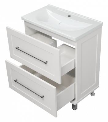 Тумба Марта 70 (белая) с раковиной Misty EVVA 70 Misty фото в интернет-магазине Русалия