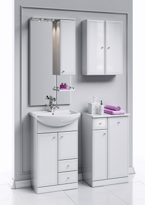 Зеркало 55 Barcelona белый Ba.02.55 Aqwella фото в интернет-магазине Русалия