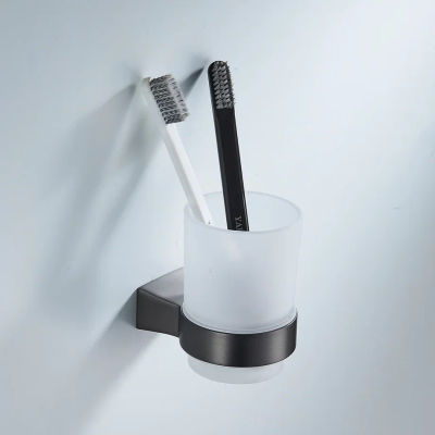 Стакан для ванной комнаты Shevanik SG5712T, оружейная сталь фото в интернет-магазине Русалия