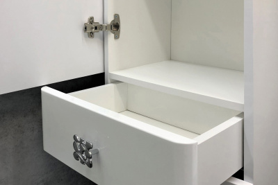 COMFORTY. Шкаф-колонна "Монако-40" левая белый глянец фото в интернет-магазине Русалия