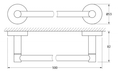 Штанга для полотенца 50 см HAR 027 Harmonie Artwelle фото в интернет-магазине Русалия