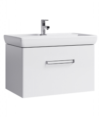 Подвесная тумба 80 Neo белый NEO01081 + умывальник Дрея Q80 192185 Aqwella фото в интернет-магазине Русалия