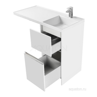 Тумба под раковину AQUATON Лондри 40 белый с фасадом 1A236001LH010 фото в интернет-магазине Русалия