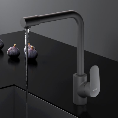 F8005722 Like, смеситель для кухни с каналом для питьевой воды, L-излив, черный матовый, шт. фото в интернет-магазине Русалия