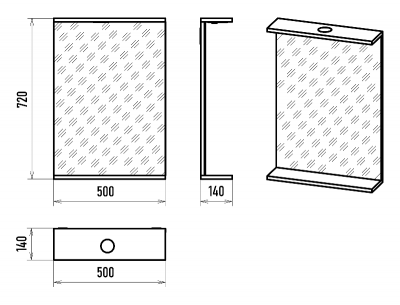 Зеркало Енисей 50 Э-Ени02050-011 Misty фото в интернет-магазине Русалия