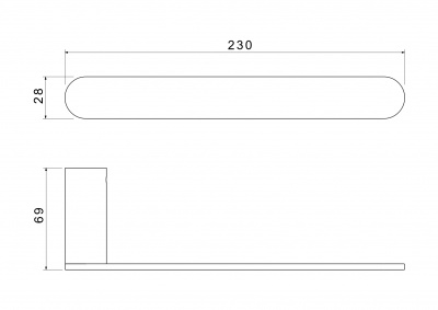 Полотенцедержатель AQUATEK AQ4419CR ЛИРА фото в интернет-магазине Русалия