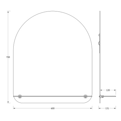 Зеркало настенное с полочкой Optima EVOFORM 60х70 см, BY 0512 фото в интернет-магазине Русалия