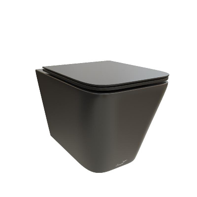 Унитаз MAIELLA Aria MB подвесной безободковый черный матовый, ТЕРМООБЖИГ (не плёнка) CT9163 Ceruttispa (500х350х320) фото в интернет-магазине Русалия