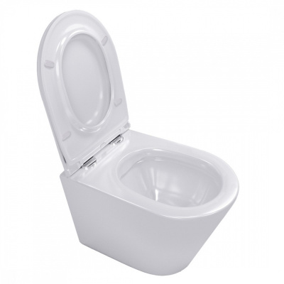 Унитаз подвесной безободковый Soldo SH0201 с сиденьем-микролифт SHRUDERS фото в интернет-магазине Русалия