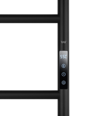 Полотенцесушитель электрический WONZON & WOGHAND WISMAR, Черный (WW-AL202-MB) фото в интернет-магазине Русалия