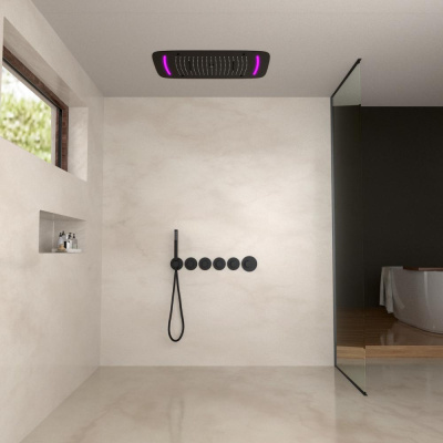 Душевая система встроенная с термостатом Timo Saona черный (SX-2319/03SM) фото в интернет-магазине Русалия