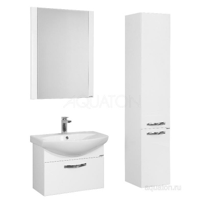 Тумба под раковину AQUATON Ария 65 белый 1A134001AA010 фото в интернет-магазине Русалия