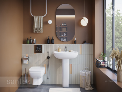 Раковина Santek Лонги 600х420 отверстие под смеситель 1WH501756 фото в интернет-магазине Русалия