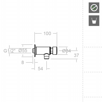 Встраиваемый порционный кран для писсуара SOLESTOP 745303 Ramon Soler фото в интернет-магазине Русалия