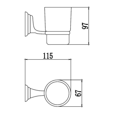 Стакан для ванной комнаты Savol S-003158, хром фото в интернет-магазине Русалия