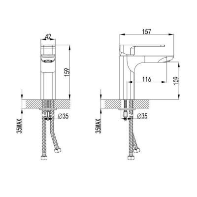 Смеситель для умывальника белый матовый IDDIS Slide (SLIWT00i01) фото в интернет-магазине Русалия